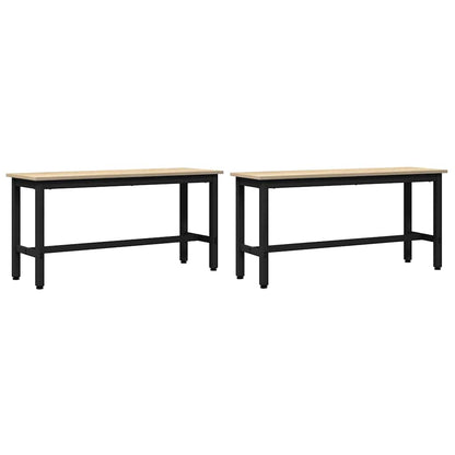 Eetbank 2 pcs Sonoma Eiken 100 x 32,5 x 48,5 cm