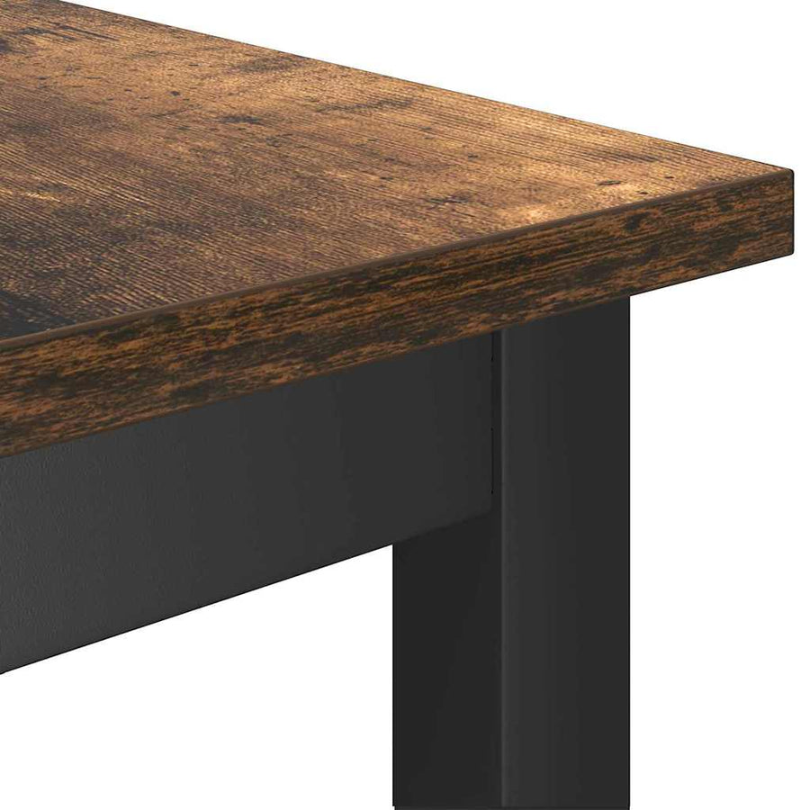 Eetbank 2 pcs Gerookt eiken 100 x 32,5 x 48,5 cm