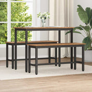 Eetbank 100x32.5x48.5 cm oudhout staal