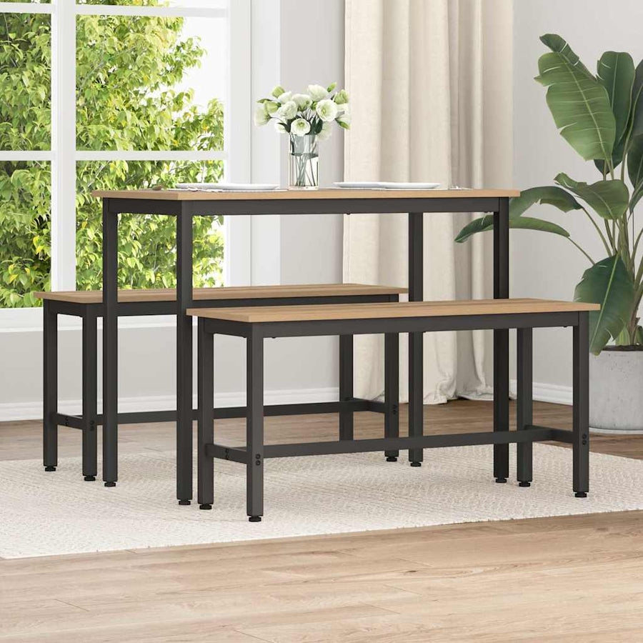 Eetbank 2 pcs Artisan Eiken 100 x 32,5 x 48,5 cm