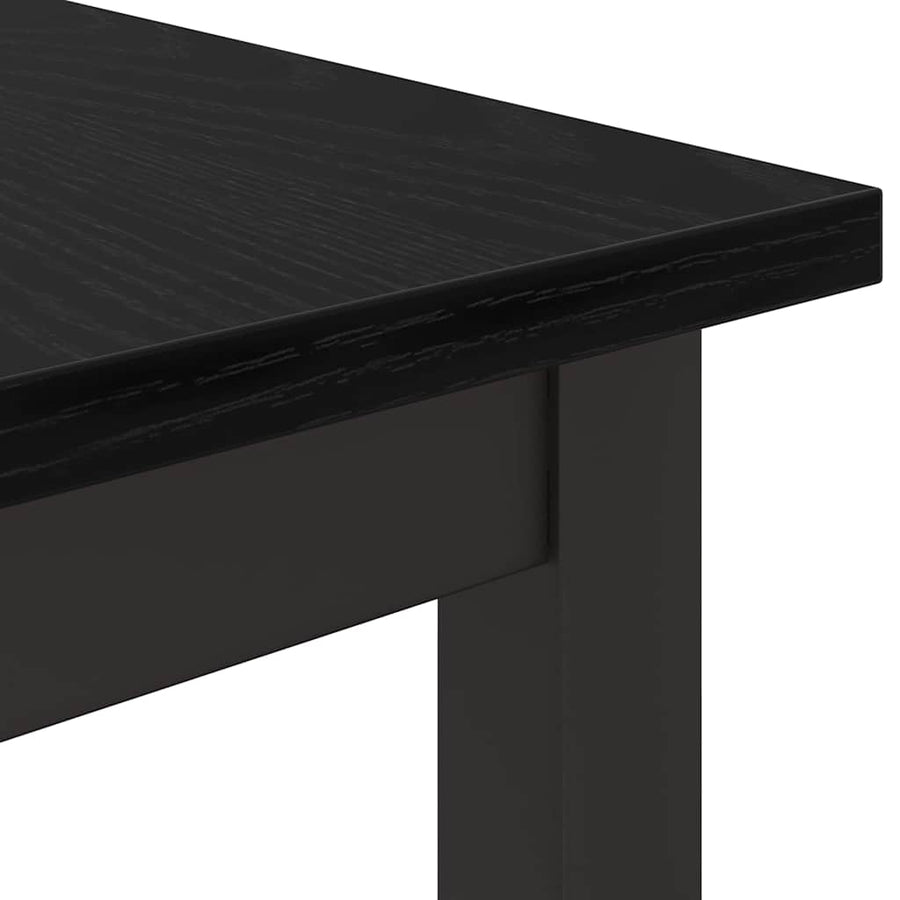 Tafel Zwart Eiken 80 x 50 x 76,5 cm Engineered hout en staal