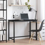 Bureau 80x50x76,5 cm zwart eiken engineered hout staal