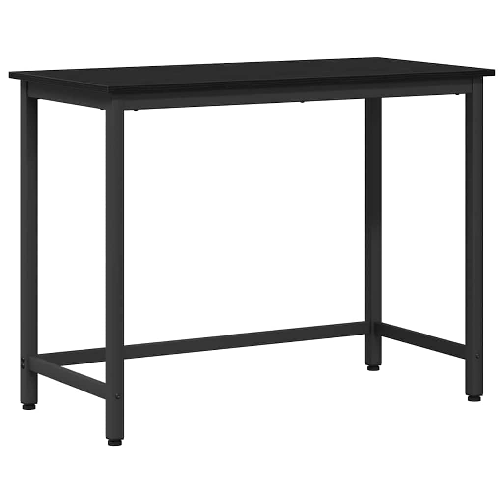 Tafel Zwart Eiken 80 x 50 x 76,5 cm Engineered hout en staal