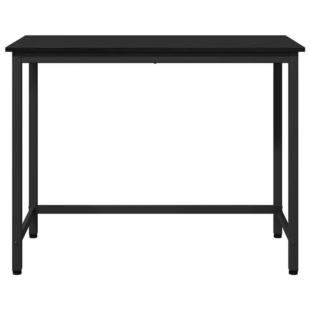 Tafel Zwart Eiken 80 x 50 x 76,5 cm Engineered hout en staal
