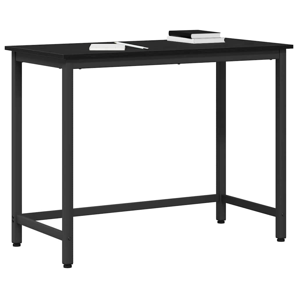 Tafel Zwart Eiken 80 x 50 x 76,5 cm Engineered hout en staal