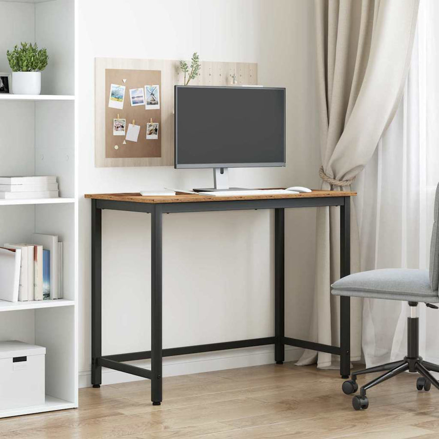 Tafel Oudhout 80 x 50 x 76,5 cm Engineered hout en staal