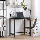 Bureau 100x50x76,5 cm zwart eiken engineered hout staal
