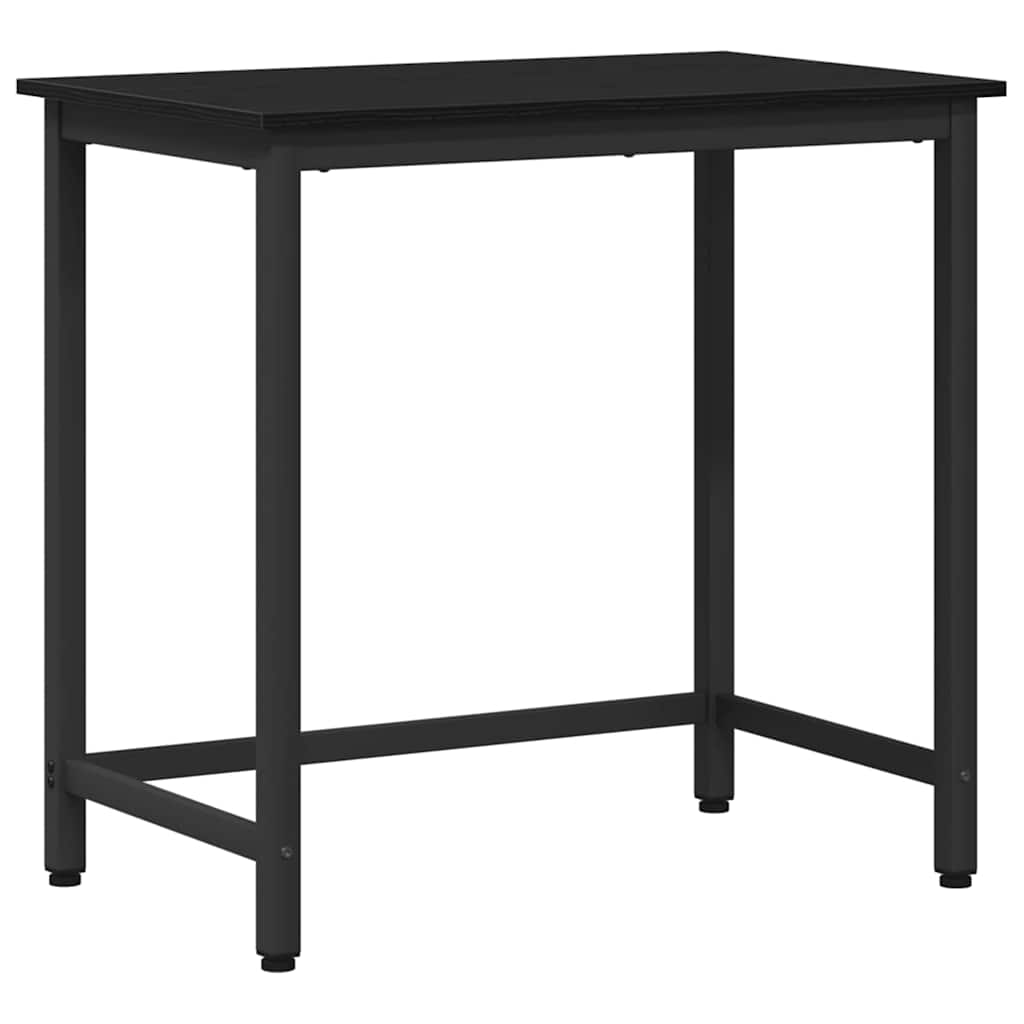 Tafel Zwart Eiken 100 x 50 x 76,5 cm Engineered hout en staal