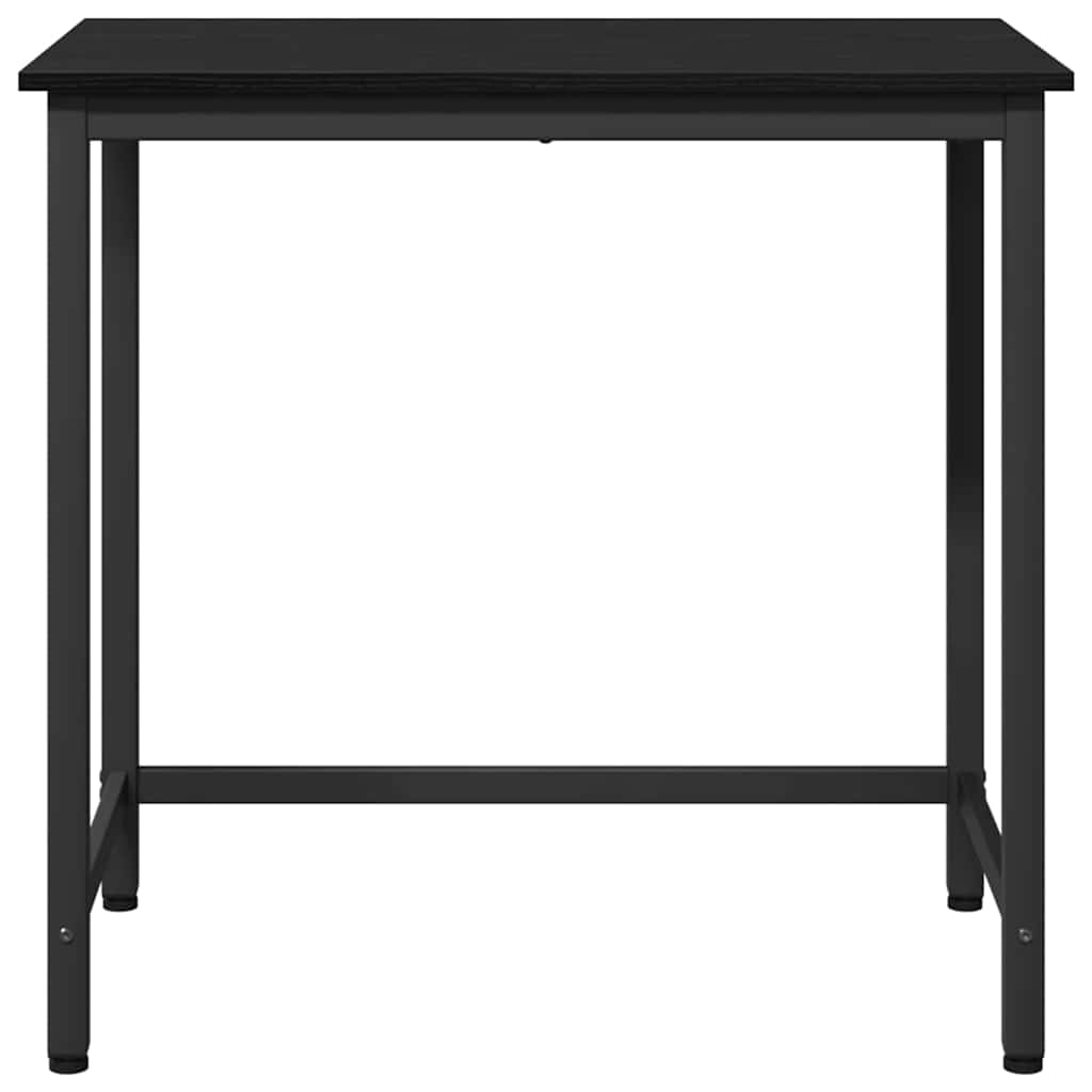Tafel Zwart Eiken 100 x 50 x 76,5 cm Engineered hout en staal