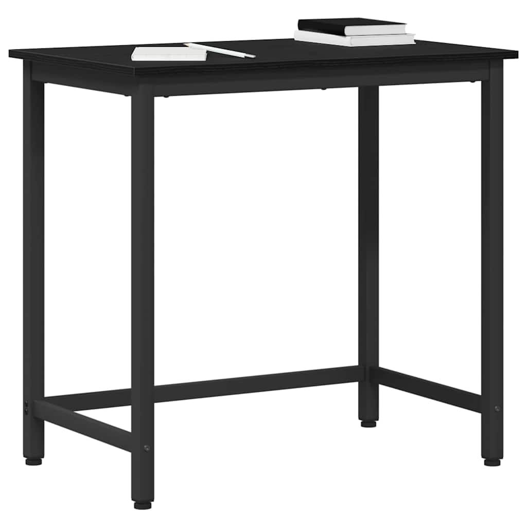 Tafel Zwart Eiken 100 x 50 x 76,5 cm Engineered hout en staal