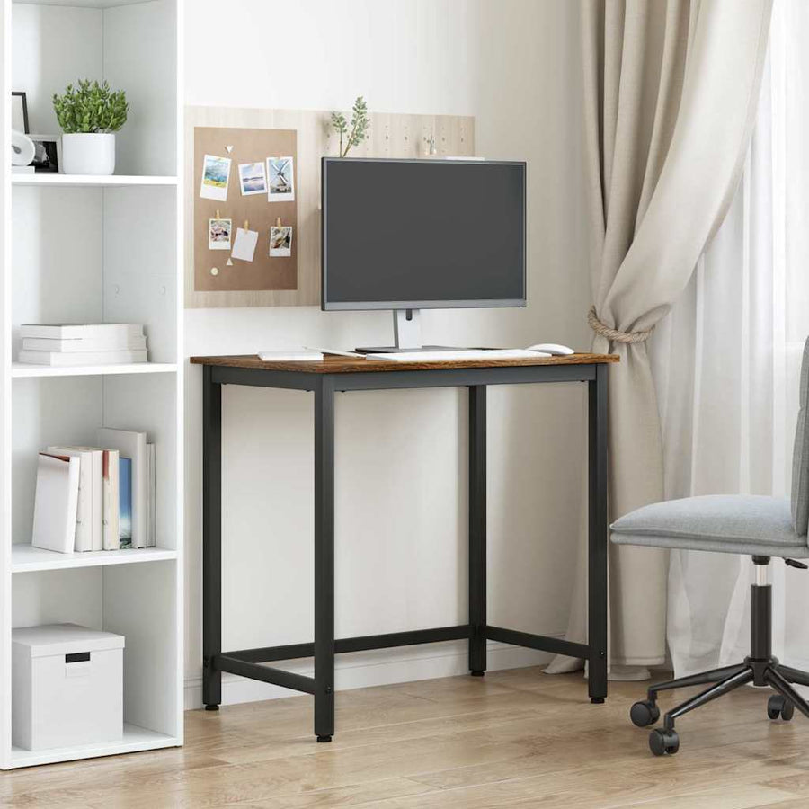 Tafel Gerookt eiken 100 x 50 x 76,5 cm Engineered hout en staal