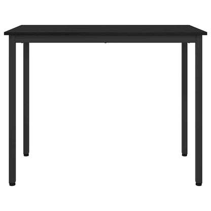 Tafel Zwart Eiken 100 x 50 x 76,5 cm Engineered hout en staal