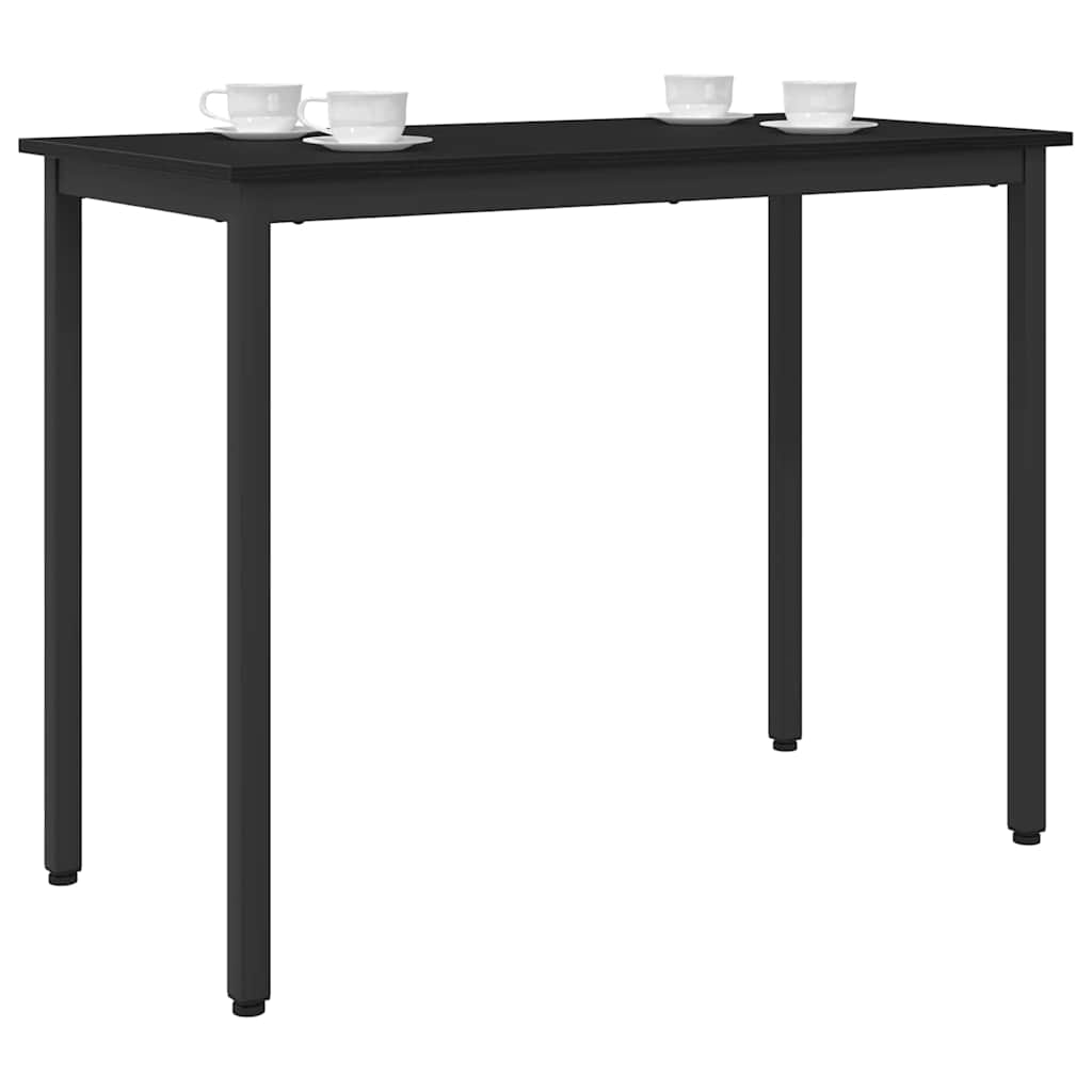 Tafel Zwart Eiken 100 x 50 x 76,5 cm Engineered hout en staal