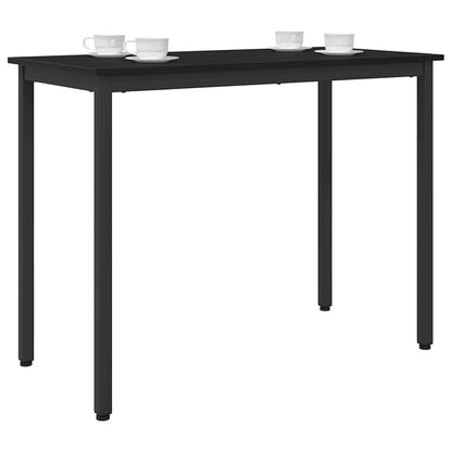 Tafel Zwart Eiken 100 x 50 x 76,5 cm Engineered hout en staal