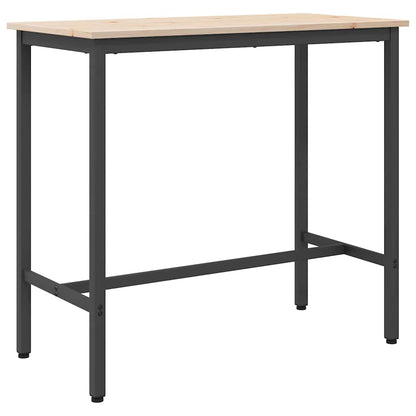 Tafel Naturel 100 x 50 x 91 cm Engineered hout en staal