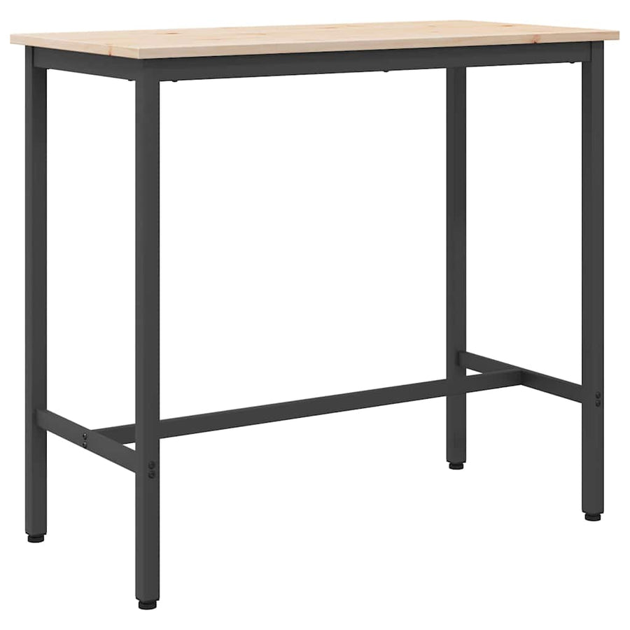 Tafel Naturel 100 x 50 x 91 cm Engineered hout en staal