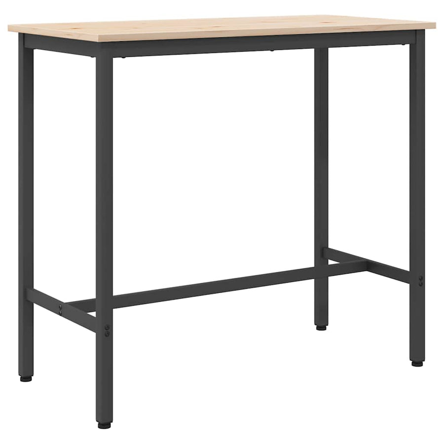 Tafel Naturel 100 x 50 x 91 cm Engineered hout en staal