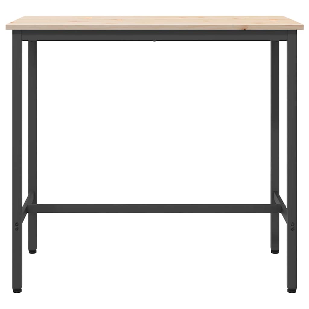 Tafel Naturel 100 x 50 x 91 cm Engineered hout en staal