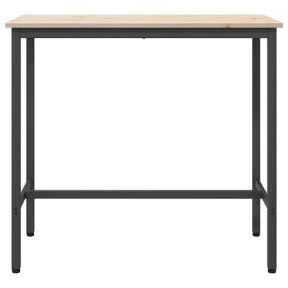 Tafel Naturel 100 x 50 x 91 cm Engineered hout en staal
