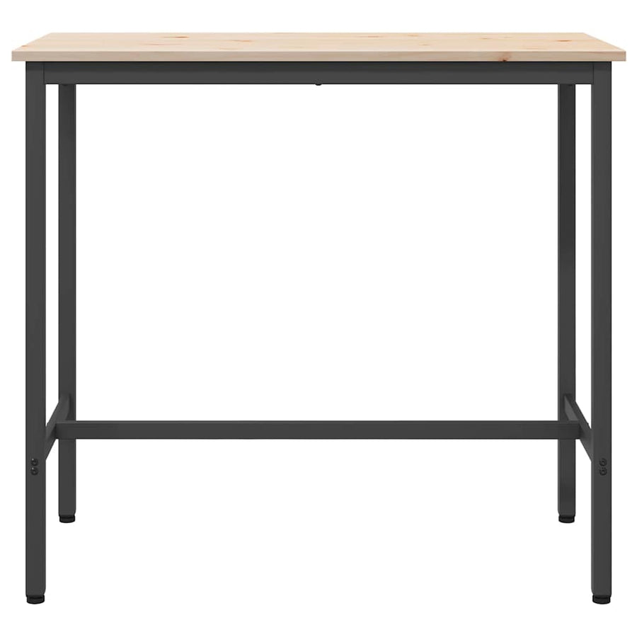 Tafel Naturel 100 x 50 x 91 cm Engineered hout en staal