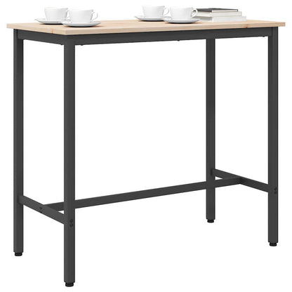 Tafel Naturel 100 x 50 x 91 cm Engineered hout en staal