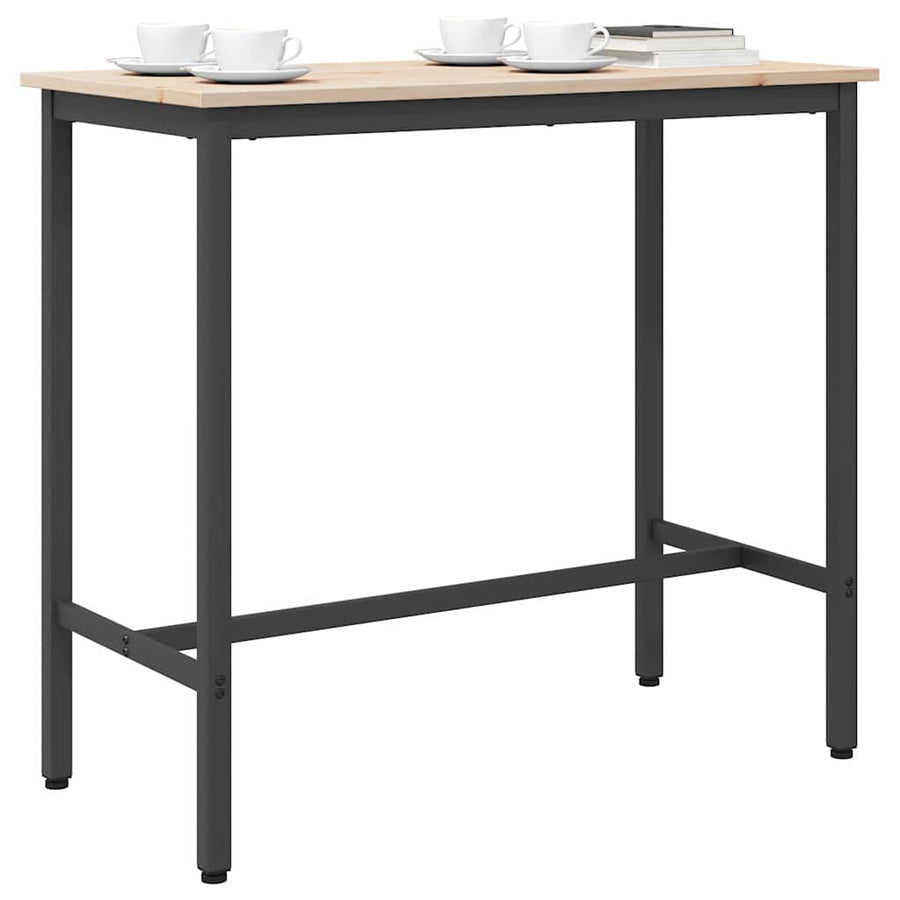 Tafel Naturel 100 x 50 x 91 cm Engineered hout en staal