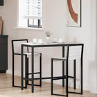Tafel 100x50x91 cm wit engineered hout staal