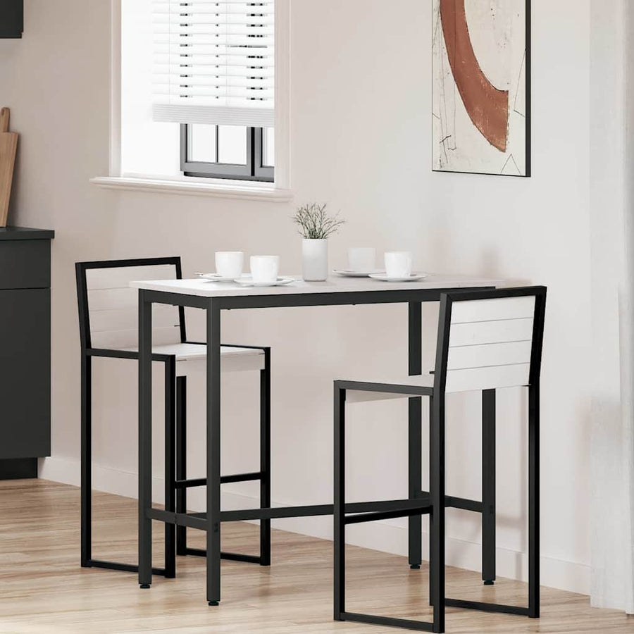 Tafel Wit 100 x 50 x 91 cm Engineered hout en staal