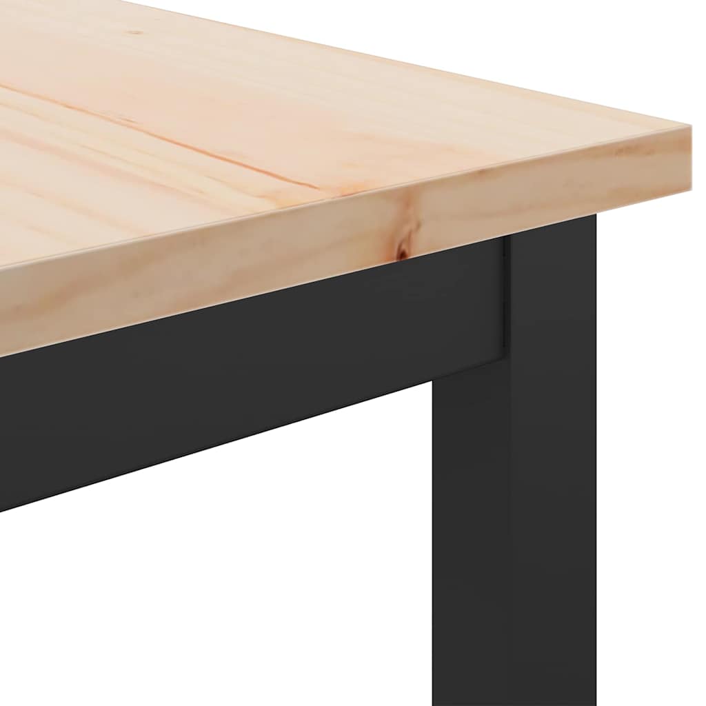 Tafel Naturel 100 x 40 x 101 cm Engineered hout en staal