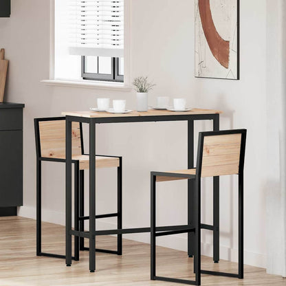 Tafel Naturel 100 x 40 x 101 cm Engineered hout en staal
