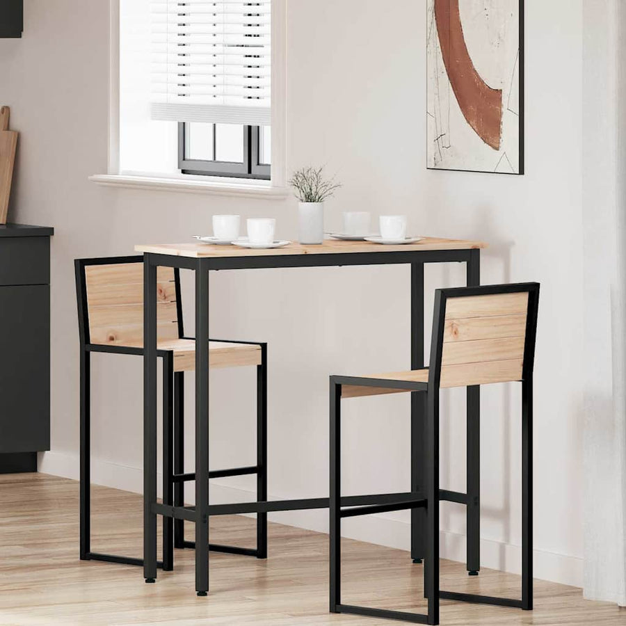 Tafel Naturel 100 x 40 x 101 cm Engineered hout en staal