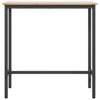 Tafel Naturel 100 x 40 x 101 cm Engineered hout en staal