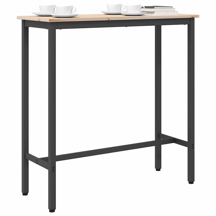 Tafel Naturel 100 x 40 x 101 cm Engineered hout en staal