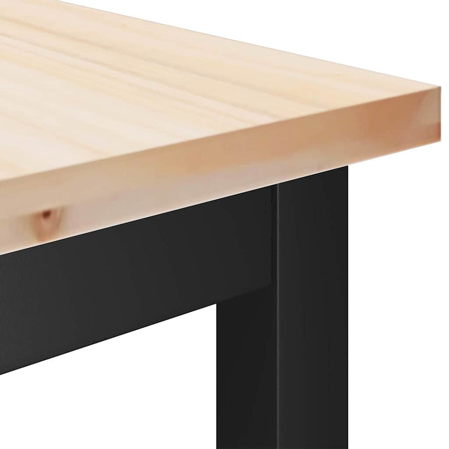 Eetbanken 2 pcs Naturel 100 x 32,5 x 49 cm Massief grenenhout