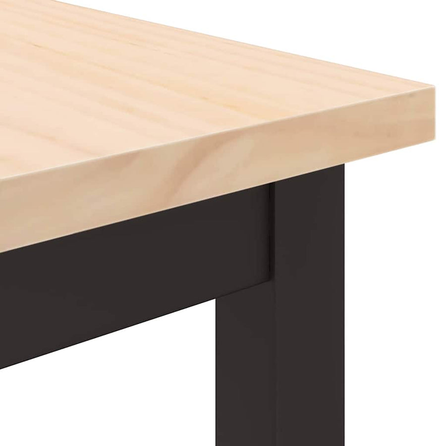 Tafel Naturel 80 x 50 x 77 cm Engineered hout en staal