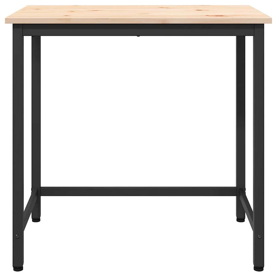 Tafel Naturel 80 x 50 x 77 cm Engineered hout en staal