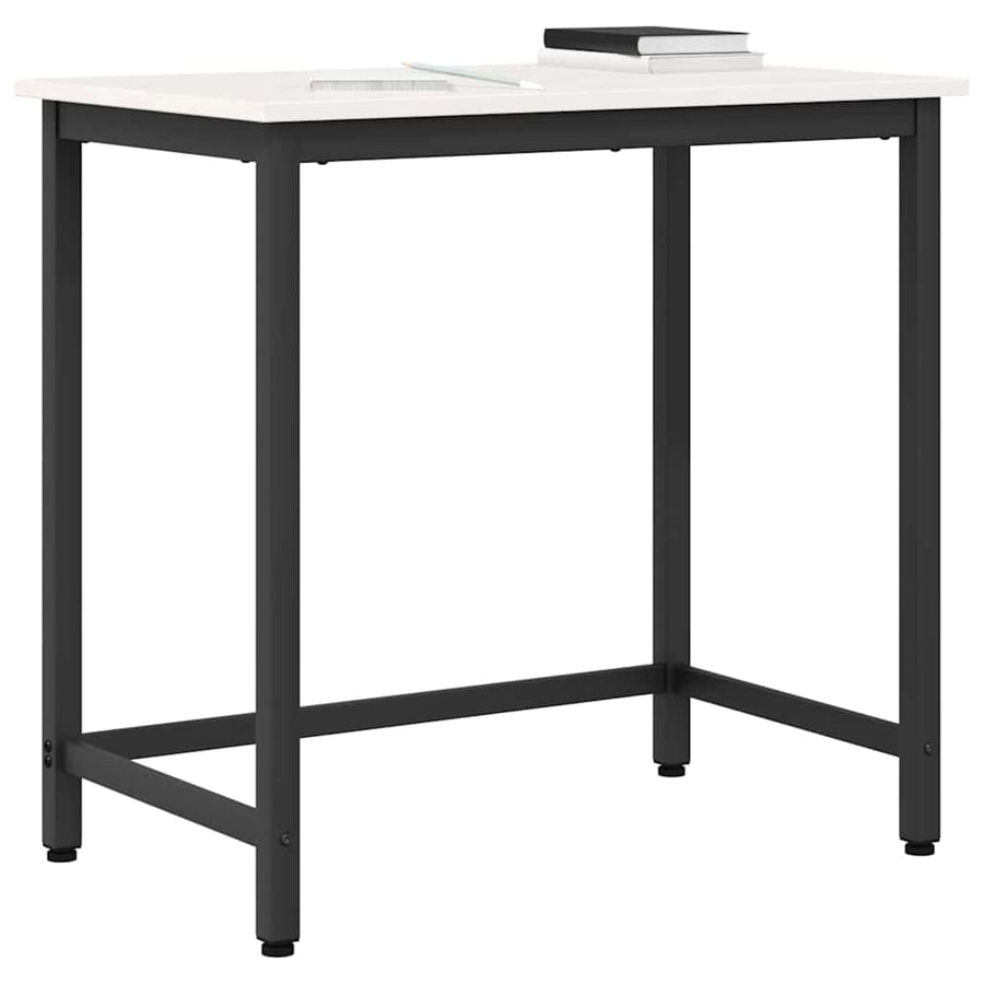 Tafel Wit 80 x 50 x 77 cm Engineered hout en staal