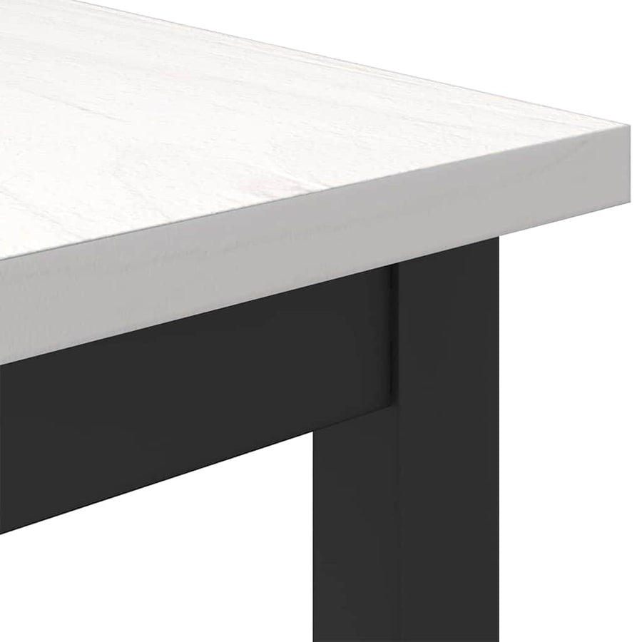 Tafel Wit 100 x 50 x 77 cm Engineered hout en staal