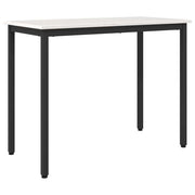 Tafel 100x50x77 cm wit engineered hout staal