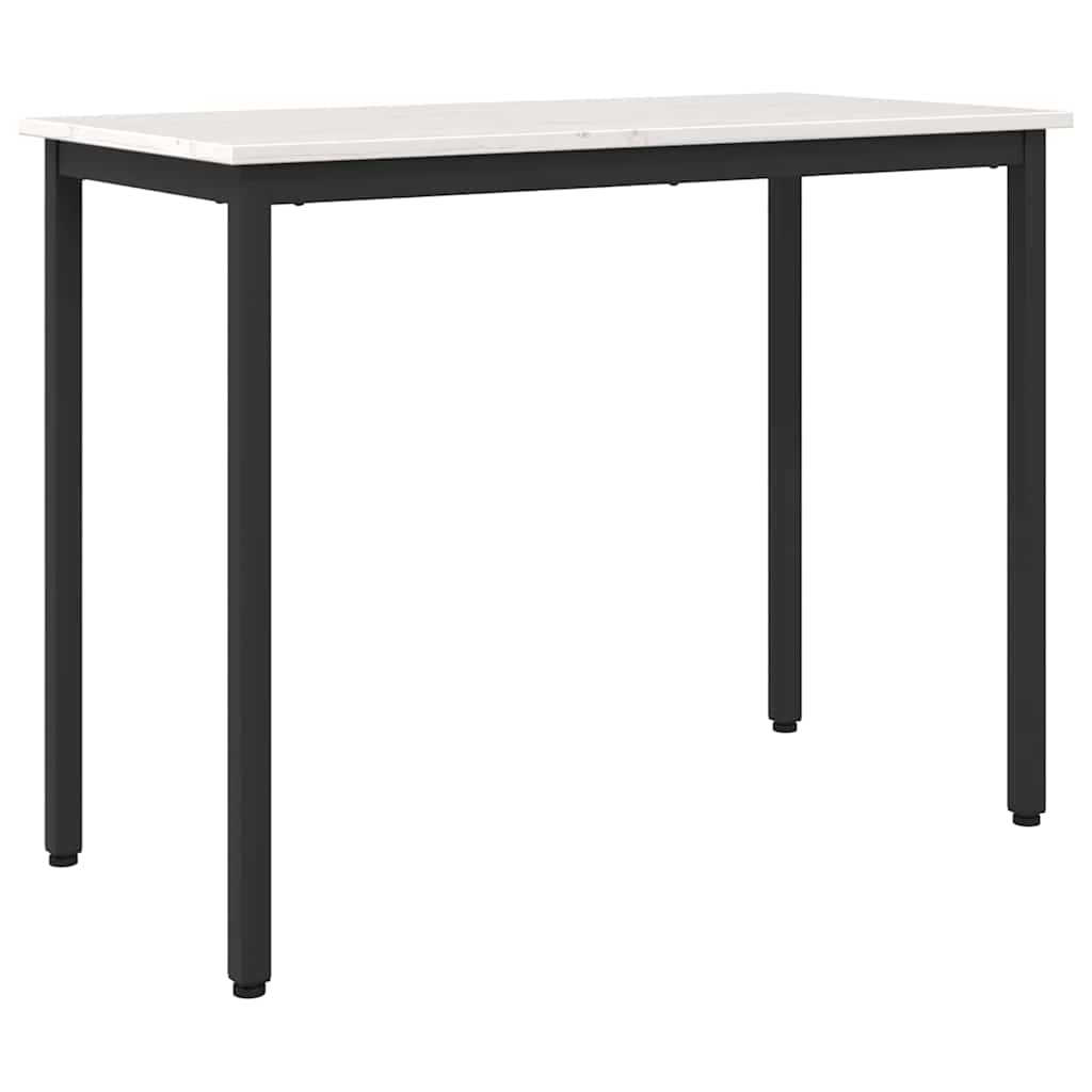 Tafel Wit 100 x 50 x 77 cm Engineered hout en staal
