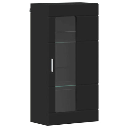 Houten Kast met opslag Zwart 50 x 29 x 100 cm Bewerkt hout