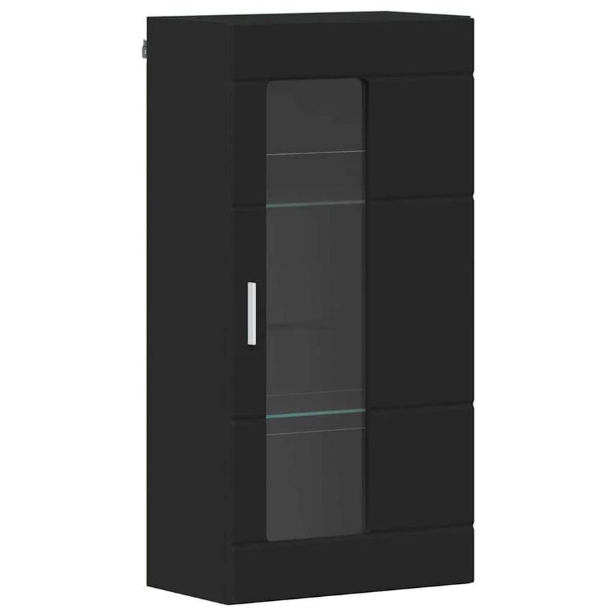 Houten Kast met opslag Zwart 50 x 29 x 100 cm Bewerkt hout