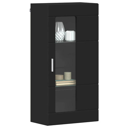 Houten Kast met opslag Zwart 50 x 29 x 100 cm Bewerkt hout