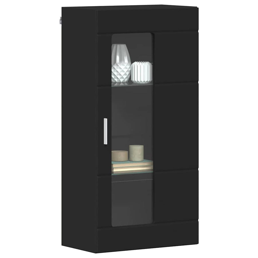 Houten Kast met opslag Zwart 50 x 29 x 100 cm Bewerkt hout