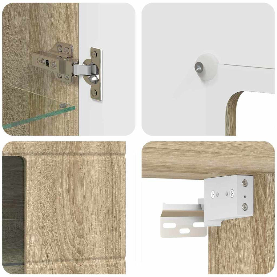 Houten Kast Sonoma Eiken 50 x 29 x 100 cm Bewerkt hout