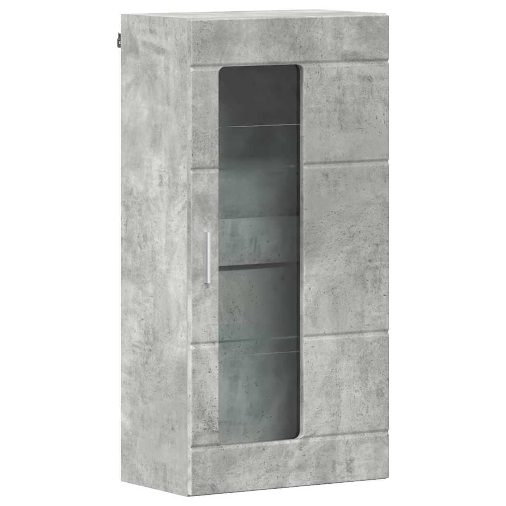 Houten Kast Beton Grijs 50 x 29 x 100 cm Bewerkt hout