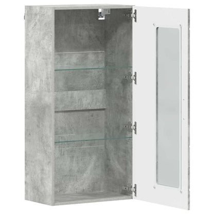 Houten Kast Beton Grijs 50 x 29 x 100 cm Bewerkt hout