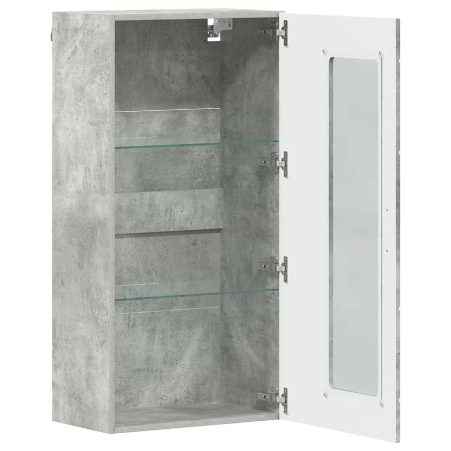 Houten Kast Beton Grijs 50 x 29 x 100 cm Bewerkt hout