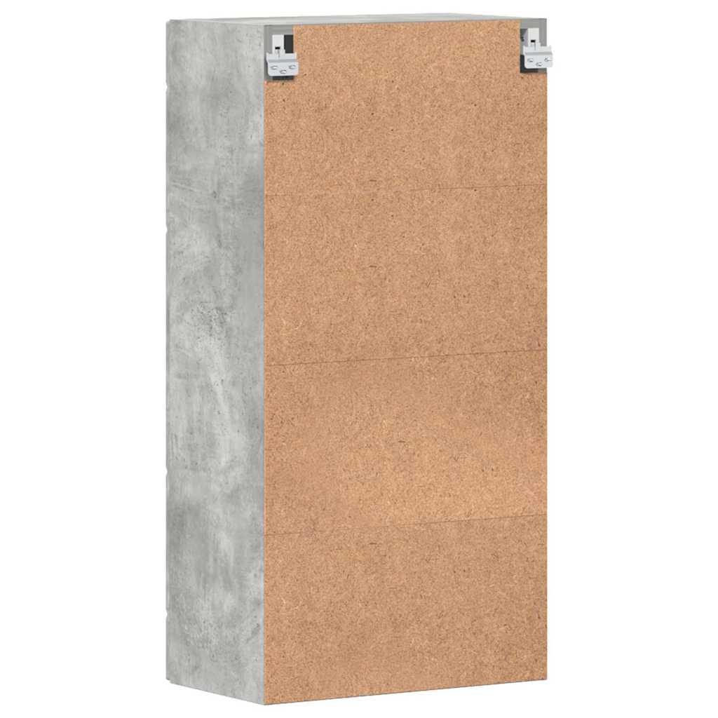 Houten Kast Beton Grijs 50 x 29 x 100 cm Bewerkt hout