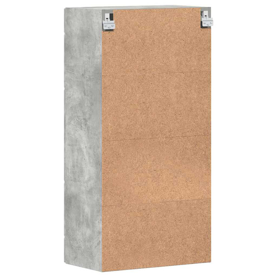 Houten Kast Beton Grijs 50 x 29 x 100 cm Bewerkt hout